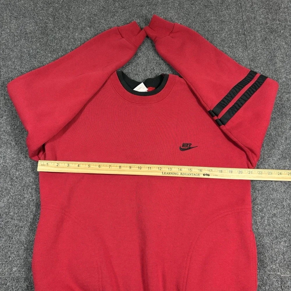 Vintage 80s 90s Nike Men Crewneck Sweater‎ Large Embroidered Pockets Made In USA